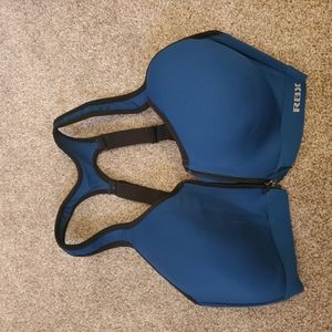 Zip up padded sports bra